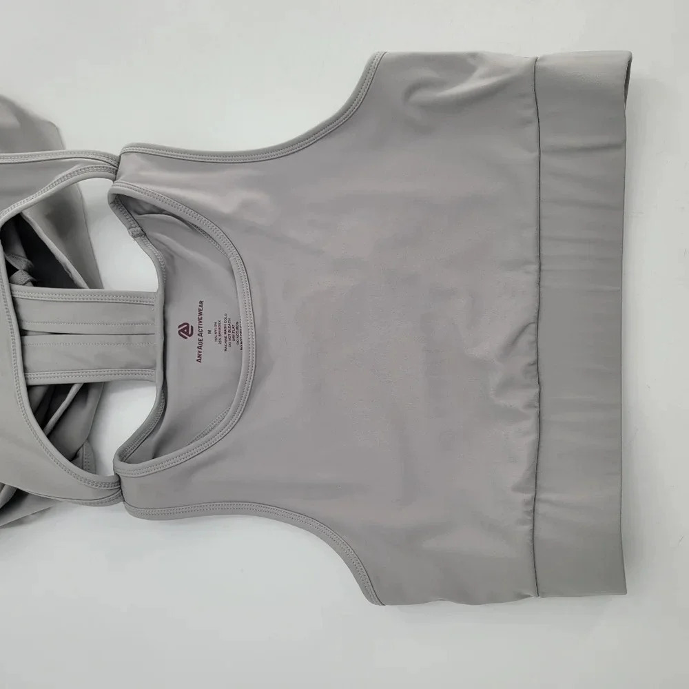 any age activewear grey COMPLETE COVERAGE TUMMY CONTROL SPORT TANK WITH BRA M - Picture 10 of 12